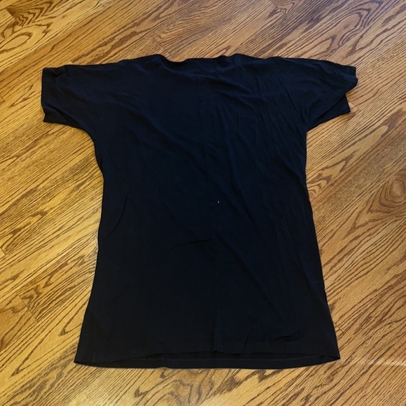 Eileen Fisher Woman’s Black T-Shirt Dress With Cut Out Shoulders - Picture 4 of 6